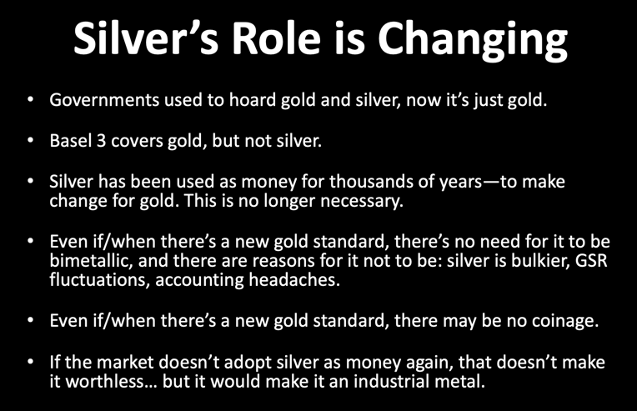 Silver's Role is Changing